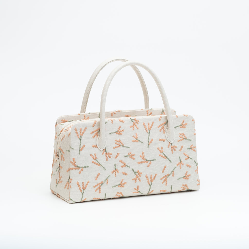 利休バッグ 『雪の芽 ユキノメ 橙色』