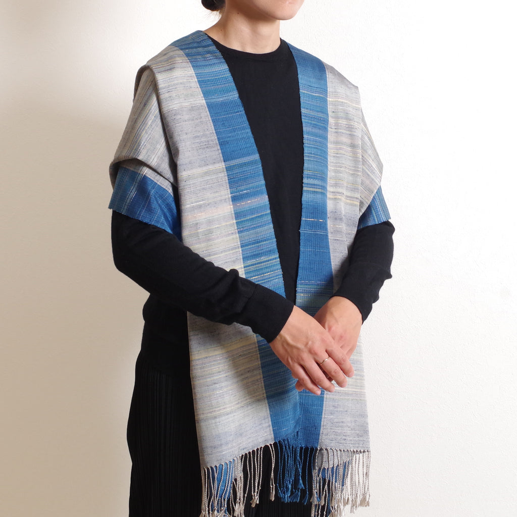 紬の手織りストール 絲(いと)の道 Ⅲ