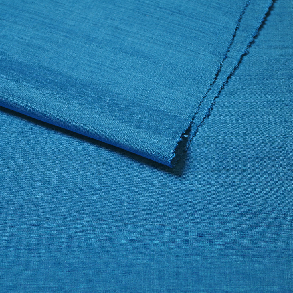 紬の色無地 蒼天