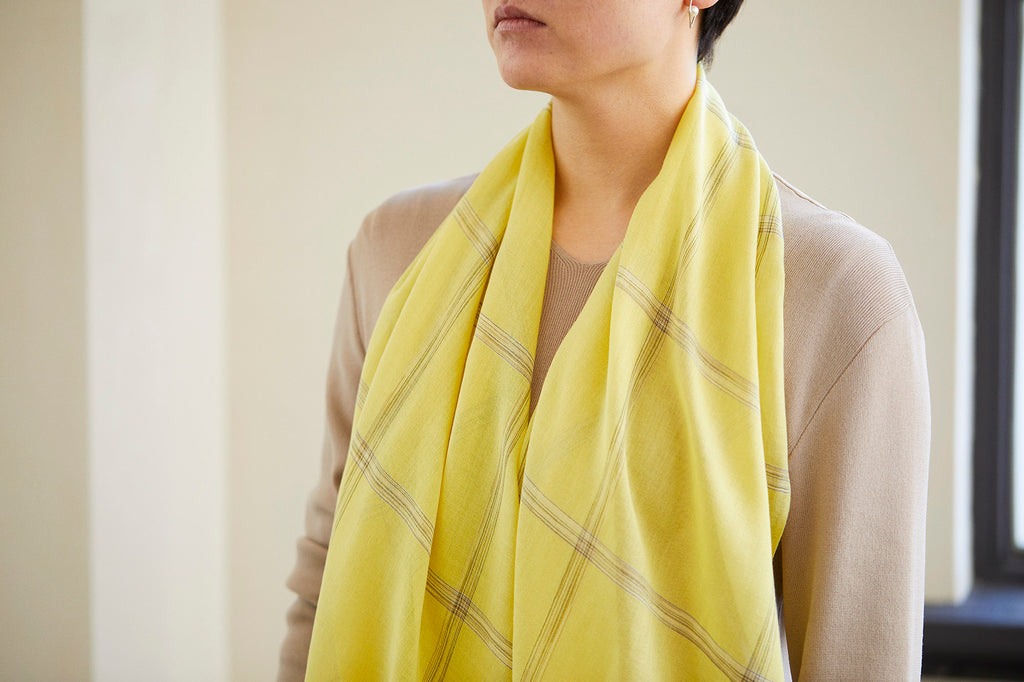 色合わせストール エクリチュール - 黄