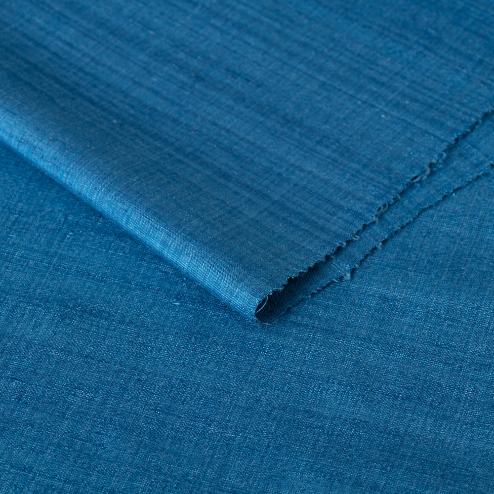 紬の色無地 青藍