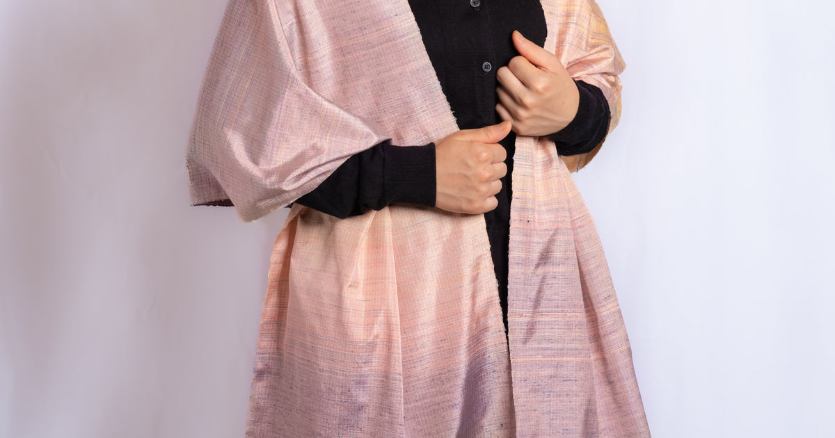 ほぼ日×アトリエシムラ　ストール　芥子　シルクコットン ほぼ日×アトリエシムラ ストール 芥子 シルクコットン