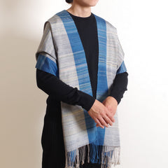 紬の手織りストール 絲（いと）の道 Ⅲ - アトリエシムラ