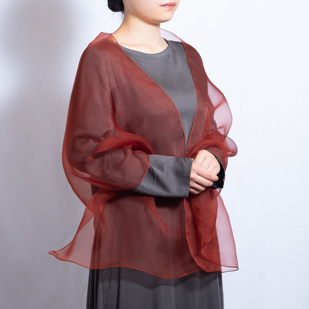 オーガンジーストール 茜