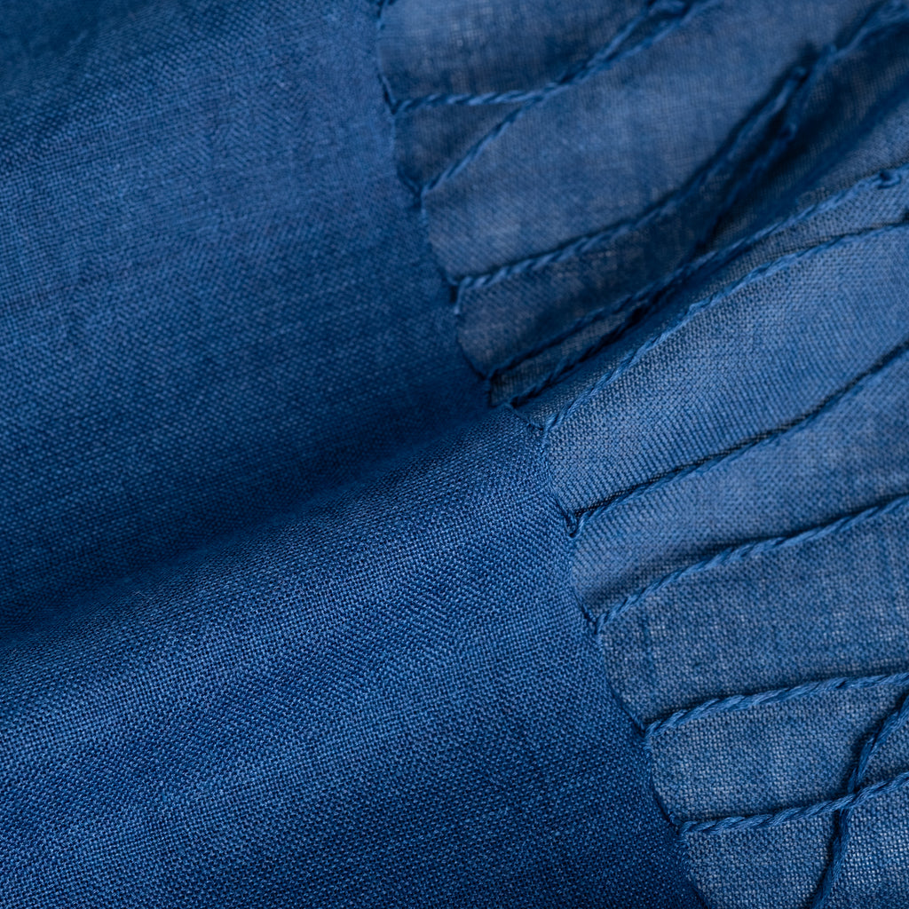 手織りの色無地ストール −藍−