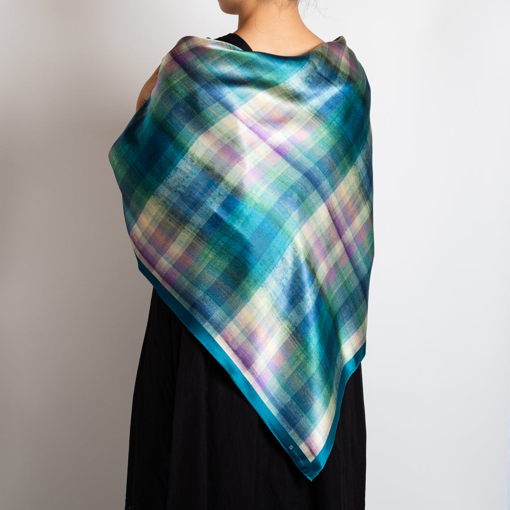 ふくみシルクスカーフ「おだまき」