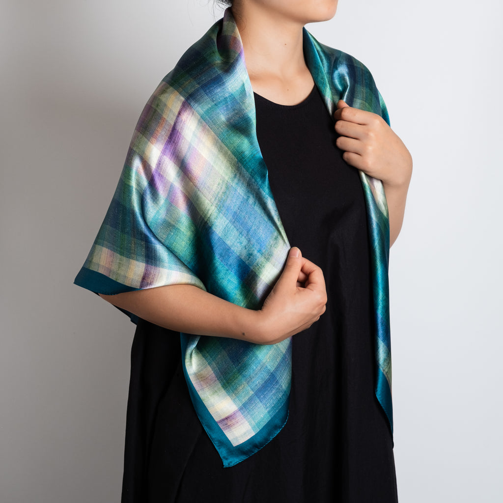 ふくみシルクスカーフ「おだまき」