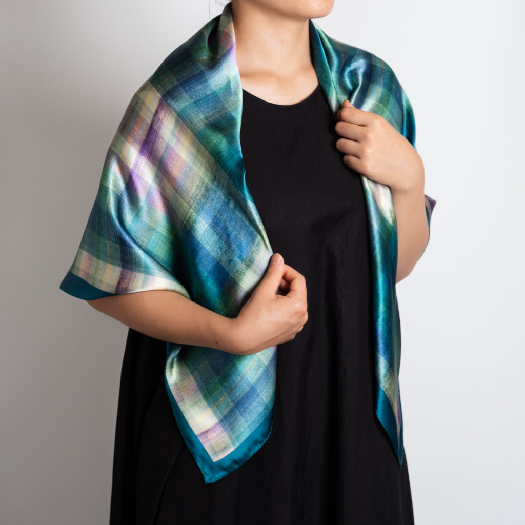 ふくみシルクスカーフ「おだまき」