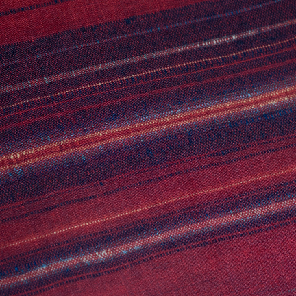 ふくみシルクスカーフ「蘇芳横縞」