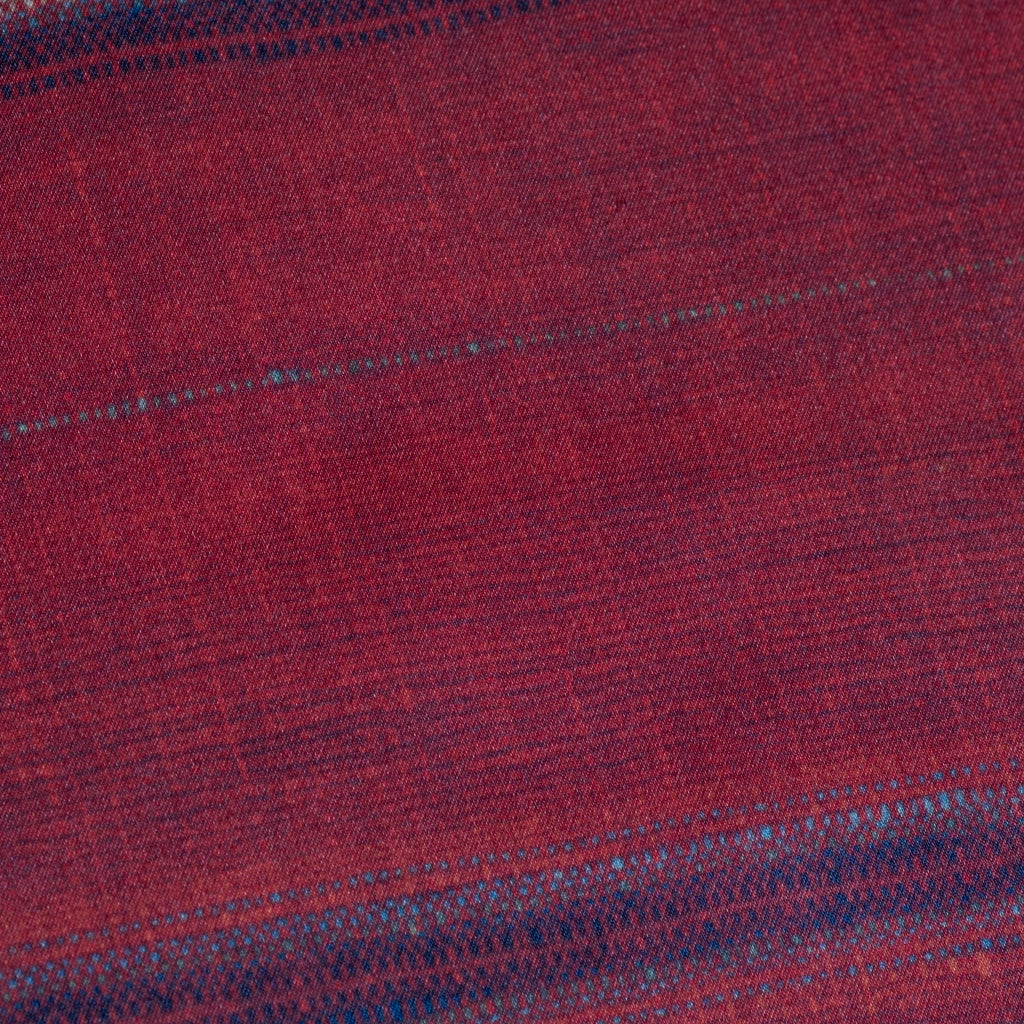 ふくみシルクスカーフ「蘇芳横縞」