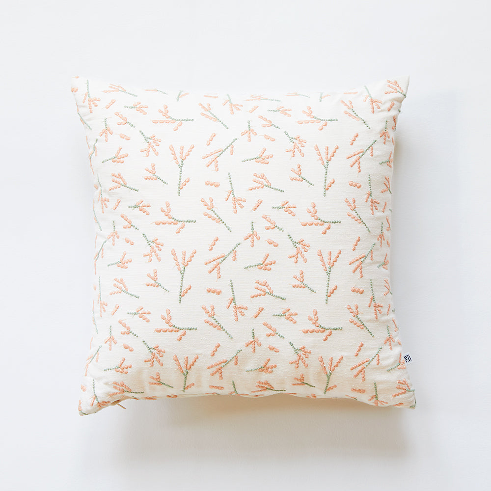 クッション 『雪の芽 ユキノメ 橙色』