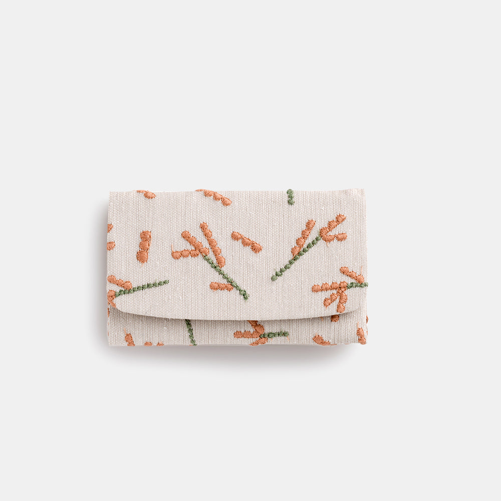 カードケース 『雪の芽 ユキノメ 橙色』